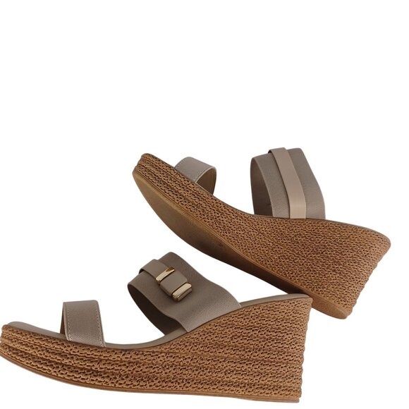 Tuscany Espadrille Wedge Heel Tan Open Toe Slip On Cork Womens Size 11 M Sandals - Picture 5 of 7